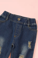 Load image into Gallery viewer, Girls&#39; Floral Top and Jeans Set
