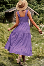 Load image into Gallery viewer, Smocked Square Neck Tiered Dress
