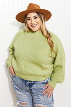 Load image into Gallery viewer, LIME Reverse Stitch Cropped Sweater by GeeGee DIBS OMG
