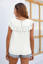 Load image into Gallery viewer, Crochet Spliced Lace Ruffled Top
