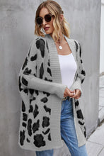 Load image into Gallery viewer, Leopard Batwing Sleeve Open Front Cardigan
