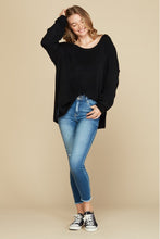 Load image into Gallery viewer, Petal Dew Exposed Seam Tunic Sweater
