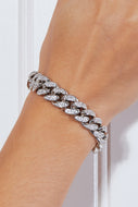 GNJ MANUFACTURING Curb Chain Bracelet in Silver