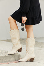 Load image into Gallery viewer, Qupid Westward Embroidered Pointed-Toe Cowboy Boots
