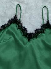 Load image into Gallery viewer, Lace Trim Cami, Shorts, Eye Mask, Scrunchie, and Bag Pajama Set
