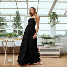 Load image into Gallery viewer, Lace-Up Tiered Maxi Dress
