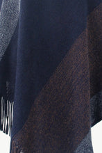 Load image into Gallery viewer, Color Block V-Neck Brushed Poncho
