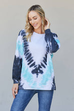 Load image into Gallery viewer, Sew In Love Full Size Tie-Dye Side Slit Sweatshirt
