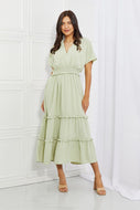 HEYSON Sweet Talk Kimono Sleeve Maxi Dress in Honeydew