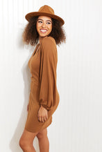 Load image into Gallery viewer, White Birch Stop at Soho Full Size Balloon Sleeve Dress
