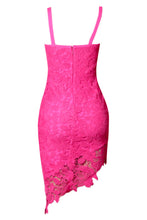 Load image into Gallery viewer, Sleeveless Asymmetrical Lace Bodycon Dress
