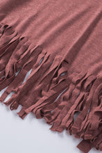 Load image into Gallery viewer, V-Neck Fringe Hem T-Shirt
