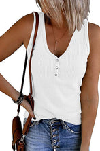 Load image into Gallery viewer, V-Neck Ribbed Tank
