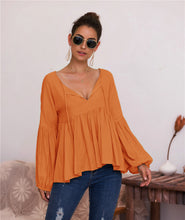 Load image into Gallery viewer, Puff Long Sleeve Pleated Top
