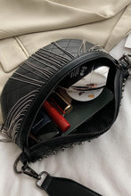 Load image into Gallery viewer, PU Leather Studded Sling Bag with Fringes
