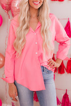 Load image into Gallery viewer, Double Take Buttoned Lapel Collar Dropped Shoulder Long Shirt
