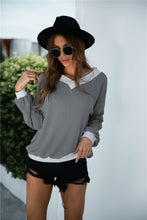 Load image into Gallery viewer, Off-Shoulder Waffle-Knit Dropped Shoulder Blouse
