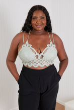 Load image into Gallery viewer, Zenana Forever Flirty Full Size Lace Bralette in Light Sage
