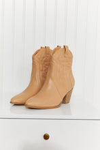 Load image into Gallery viewer, Qupid Texas Trip Embroidered Cowboy Booties in Toffee
