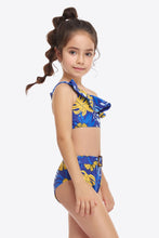 Load image into Gallery viewer, Ruffled One-Shoulder Buckle Detail Two-Piece Swim Set
