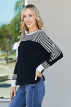 Load image into Gallery viewer, Sew In Love Full Size Striped Dolman Sleeve Knit Top
