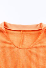 Load image into Gallery viewer, Waffle-Knit Slit Drop Shoulder Top
