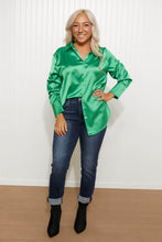 Load image into Gallery viewer, GeeGee New Love Full Size Satin Button Down Shirt
