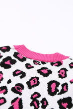 Load image into Gallery viewer, Leopard Contrast Trim Open Front Longline Cardigan
