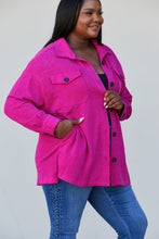 Load image into Gallery viewer, Zenana Full Size Jacquard Shacket in Magenta
