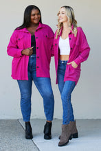 Load image into Gallery viewer, Zenana Full Size Jacquard Shacket in Magenta
