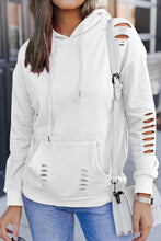 Load image into Gallery viewer, Distressed Drop Shoulder Hoodie DIBS 1014
