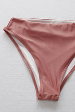 Load image into Gallery viewer, Cutout Twist Front Swim Dress and Swim Bottoms Set
