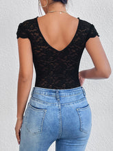 Load image into Gallery viewer, Lace Trim V-Neck Bodysuit
