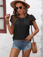 Load image into Gallery viewer, Textured Flutter Sleeve Blouse
