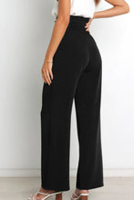 Load image into Gallery viewer, Tie Front Paperbag Wide Leg Pants
