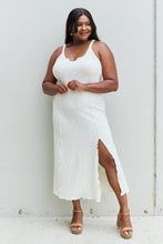 Load image into Gallery viewer, Culture Code Look At Me Full Size Notch Neck Maxi Dress with Slit in Ivory
