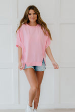 Load image into Gallery viewer, Sew In Love Sippin' Lemonade Full Size Run French Terry Top in Pink
