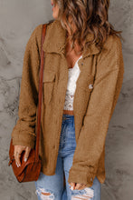Load image into Gallery viewer, Button Front Teddy Jacket with Pockets
