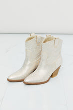 Load image into Gallery viewer, Forever Link Rhinestone Cowboy Booties in Champagne
