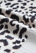 Load image into Gallery viewer, Leopard Color Block V-Neck Blouse
