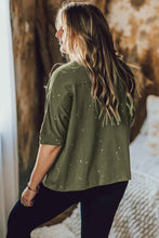 Load image into Gallery viewer, Plus Size Round Neck Half Sleeve Blouse

