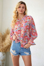 Load image into Gallery viewer, Pink, Yellow, White Floral Blouse
