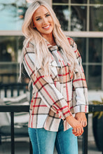 Load image into Gallery viewer, Plaid Button Down Shirt Jacket with Breast Pockets
