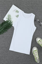 Load image into Gallery viewer, Round Neck Ribbed Tank Top
