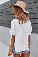 Load image into Gallery viewer, Swiss Dot V-Neck Flounce Sleeve Blouse
