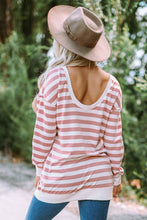 Load image into Gallery viewer, Striped Dropped Shoulder Longline Top
