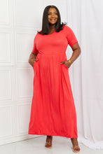 Load image into Gallery viewer, Celeste Sweetheart Full Size Short Sleeve Maxi Dress in Orange
