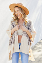 Load image into Gallery viewer, Justin Taylor Leopard Open Front Side Slit Poncho
