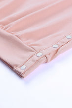 Load image into Gallery viewer, Side Snap Detail Round Neck Sweatshirt
