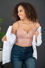 Load image into Gallery viewer, SHOPIRISBASIC Ready to Go Faux Leather Strappy Bustier Crop Top
